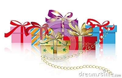 Christmas presents Vector Illustration