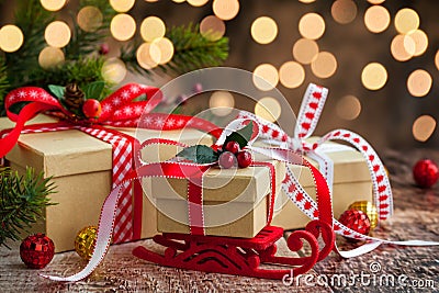 Christmas presents Stock Photo