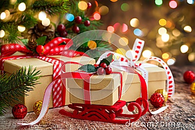 Christmas presents Stock Photo