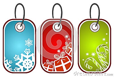 Christmas price tags Vector Illustration