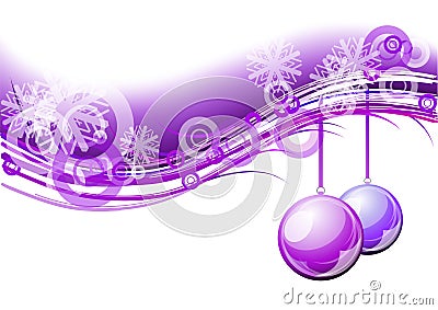 Christmas purple Vector Illustration