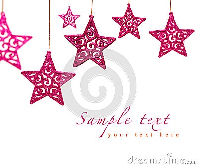 Christmas red stars Stock Photo