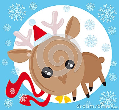 Christmas reindeer Cartoon Illustration