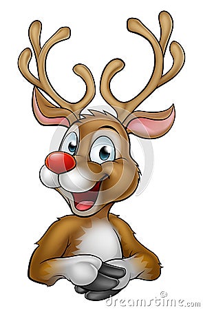 Christmas Reindeer Cartoon Vector Illustration