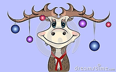 Christmas reindeer Vector Illustration