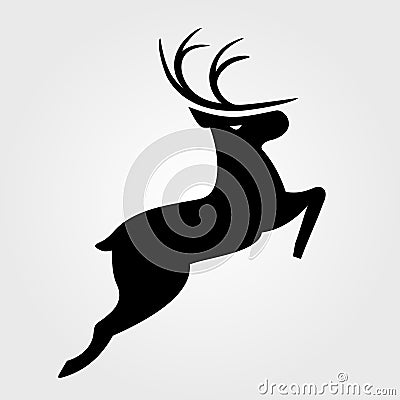 Christmas reindeer icon. Vector Illustration