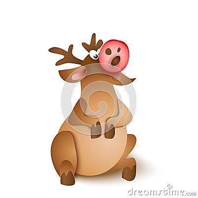 Christmas reindeer vector illustration Vector Illustration