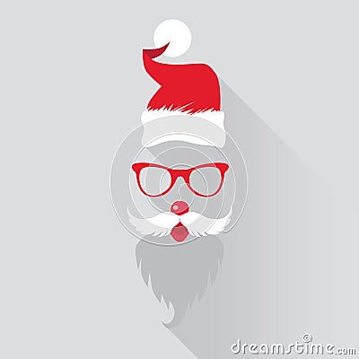 Christmas Retro Santa Card Vector Illustration