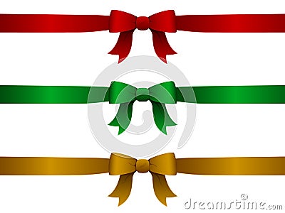 Christmas Ribbons Vector Illustration