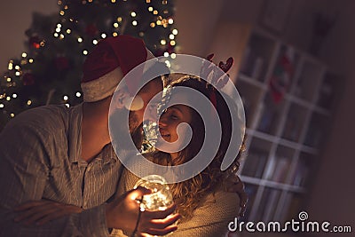 Christmas romance Stock Photo