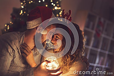 Christmas romance Stock Photo