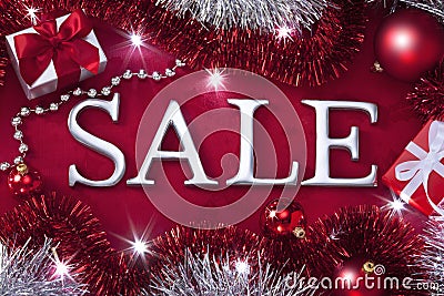 Christmas Holiday Sale Background Stock Photo