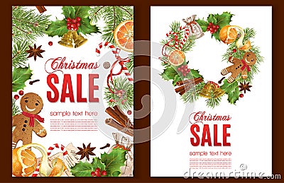 Christmas sale banners Vector Illustration