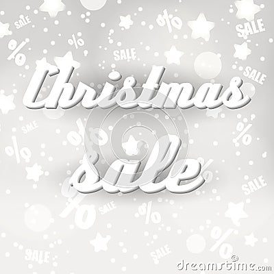 Christmas sale colorful white night stars background eps10 Vector Illustration