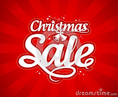 Christmas sale design template. Vector Illustration