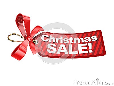 Christmas sale tag Cartoon Illustration