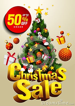 Christmas sale Vector Illustration