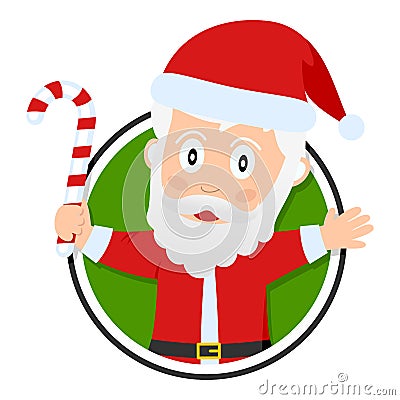 Christmas or Santa Claus Logo Vector Illustration