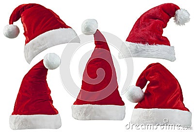 Christmas Santa Hats Hat Stock Photo