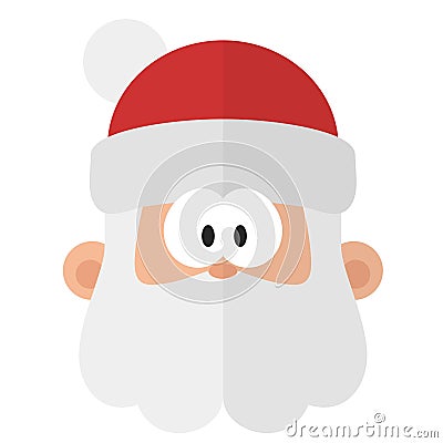 Christmas Santa. New Year flat icon Vector Illustration