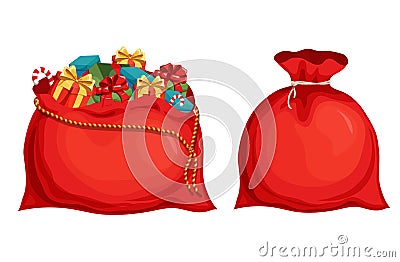 Christmas Santas bag Vector Illustration