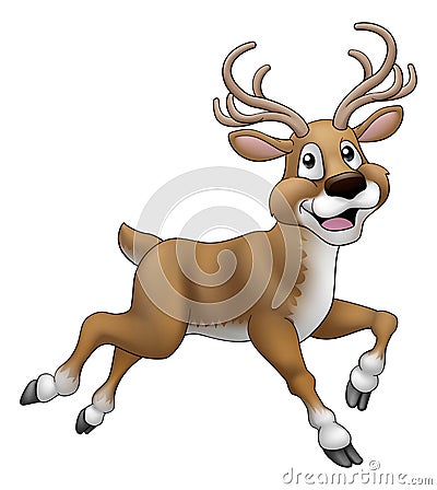 Christmas Reindeer Cartoon Vector Illustration