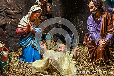 Christmas Jesus birth scene Stock Photo