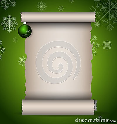 Christmas scroll Stock Photo