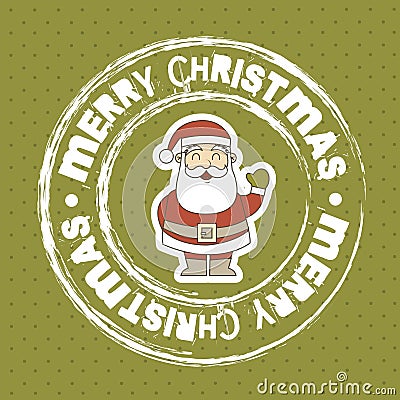 Christmas seal Vector Illustration