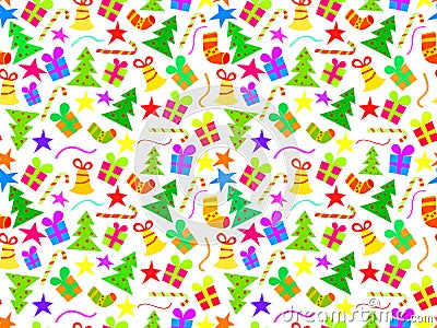 Christmas seamless background. New Year pattern Vector Illustration