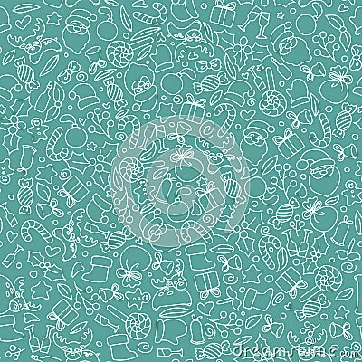 Christmas seamless pattern background. Vector Illustration