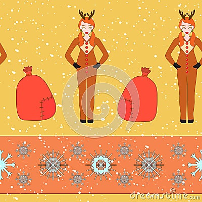 Christmas seamless Pattern. Vector Illustration