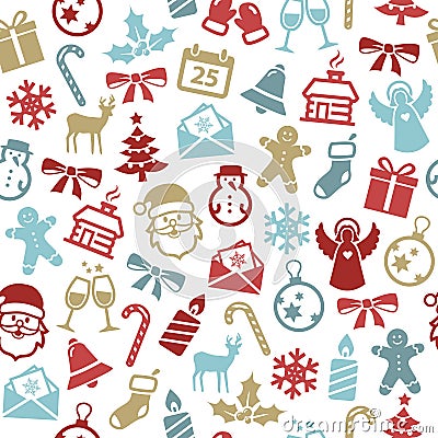 Christmas Seamless Pattern Vector Illustration