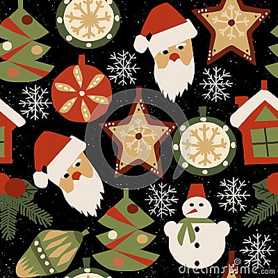 Christmas seamless pattern 1 Vector Illustration