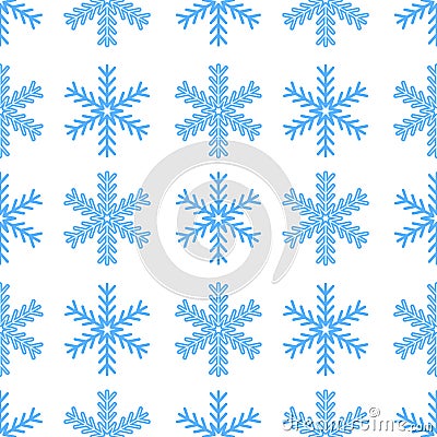 Christmas seamless pattern snowflake, geometric snowflake simple design christmas decoration Cartoon Illustration