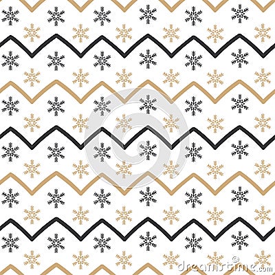 Christmas seamless pattern with snowflakes isolated white background Stock Photo