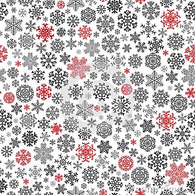 Christmas seamless pattern from snowflakes Stock Photo