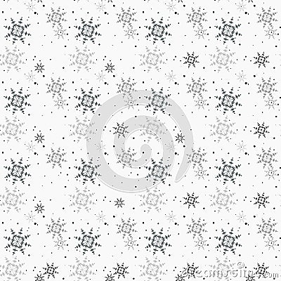 Christmas seamless pattern with snowflakes white background eps 10 Vector Illustration