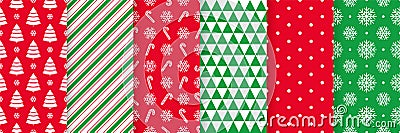 Christmas seamless pattern. Vector illustration. Festive wrapping paper Vector Illustration