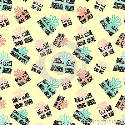 Christmas seamless present pattern for new year gifts and birthday fabrics and notebooks and kids and wrapping paper Cartoon Illustration