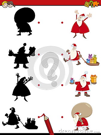 Christmas shadow game Vector Illustration