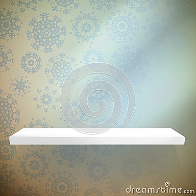 Christmas with a shelfs background. EPS 10 Vector Illustration