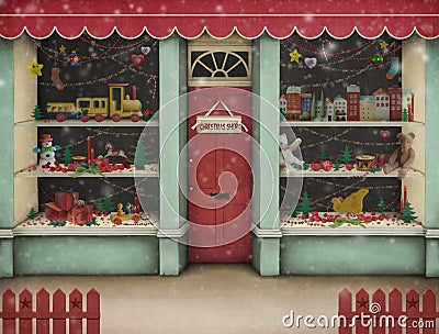 Christmas shop. Stock Photo