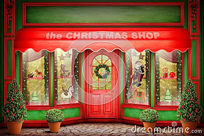 The Christmas Shop Stock Photo