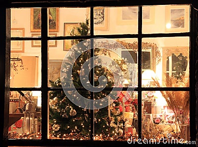 Christmas Shop window Stock Photo