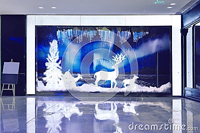 Christmas shop window front Editorial Stock Photo