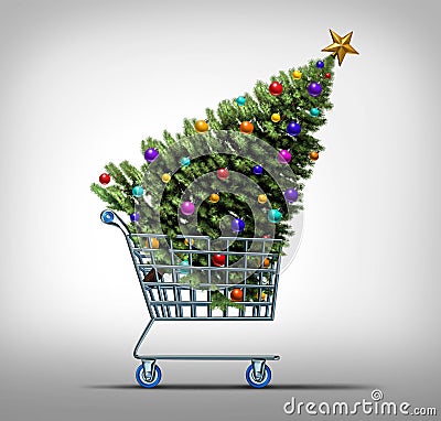 Christmas Shopping Stock Photo