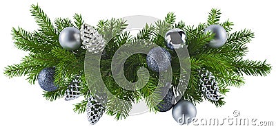 Christmas silver decoration element Stock Photo