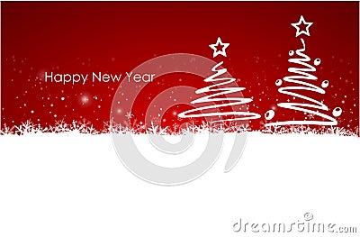 Christmas Silvester Tree Card Background Stock Photo