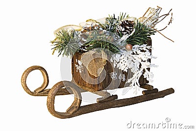 Christmas sleigh Stock Photo